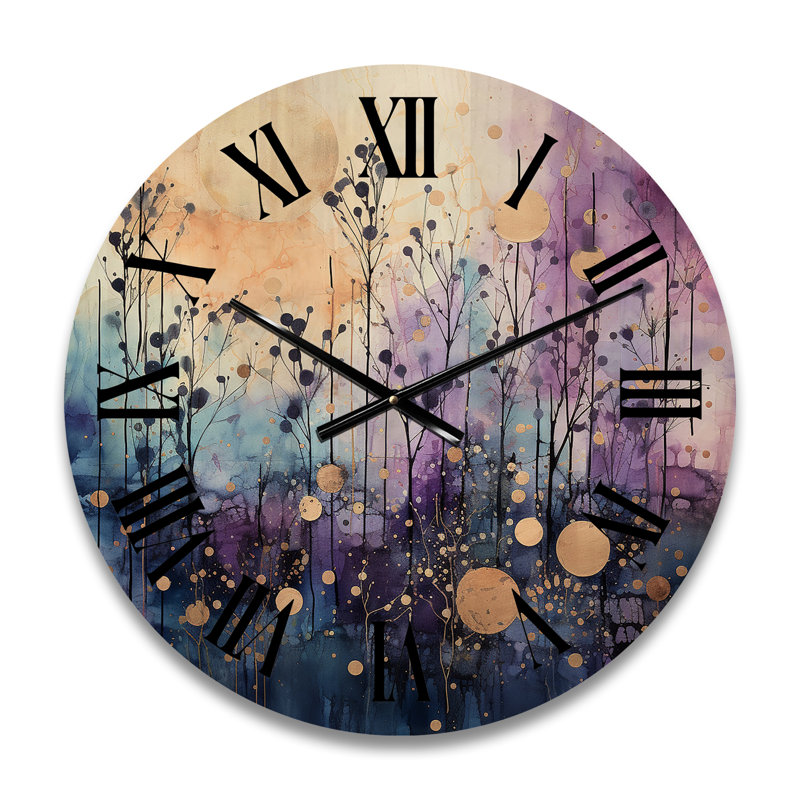 Horloge murale en bois massif Yeslin, Moyenne