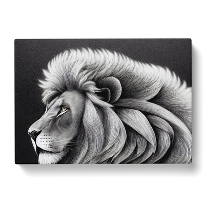 Electrifying Lion - Wrapped Canvas Print