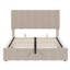 Lit plateforme tapissier à structure en bois avec système de rangement hydraulique-1077601610-1077601605