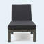 Fauteuil inclinable d'extérieur en fer gris