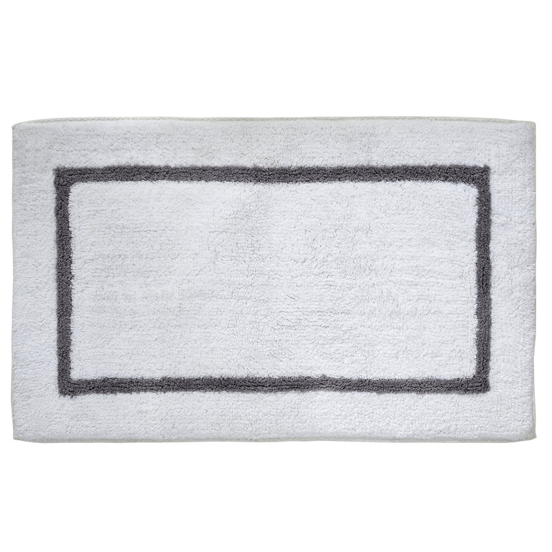 Ensemble de 2 tapis de bain Modern, Platine