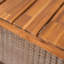 Table de salle à manger d'extérieur en bois d'acacia, finition teck + osier brun-391796935