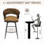 Ensemble de 2 tabourets de bar 28 "en cuir technique-652449643-652449640
