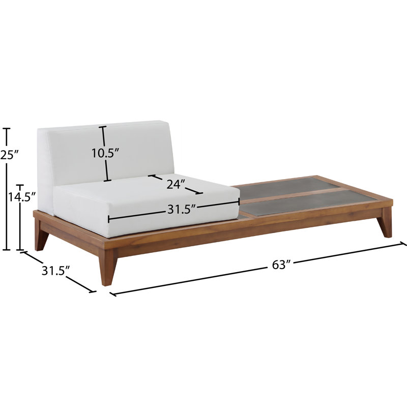 Chaise de patio avec coussins Rio