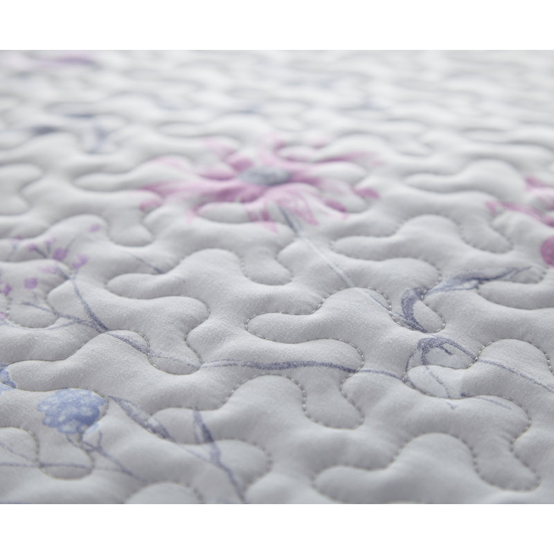 Secret Meadow Grey Full Microfiber Reversible Quilt Set