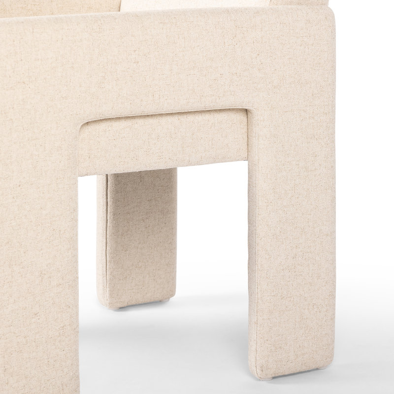 AMUR DINING ARMCHAIR-OSTEND NATURAL, Linen Antwerp Natural