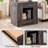 Modern Nightstand With Charging Station, 24" Large Bedside Table With Drawers & Open Shelf，night Stand Wood Thick Design-1584559398