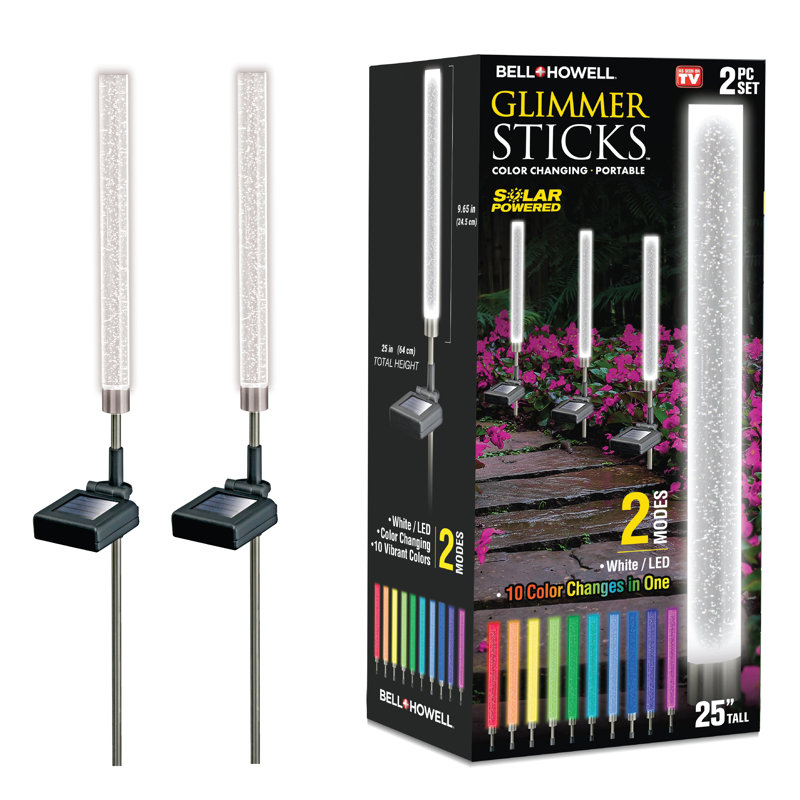 Solar Powered LED Color Changing Pathway Light Multipack