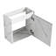 19,51 po Meuble-lavabo profond avec lavabo en résine et porte à fermeture en douceur silencieuse - Lavabo fonctionnel 20 po style contemporain contemporain