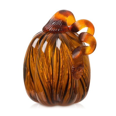 Striped Glass Pumpkin