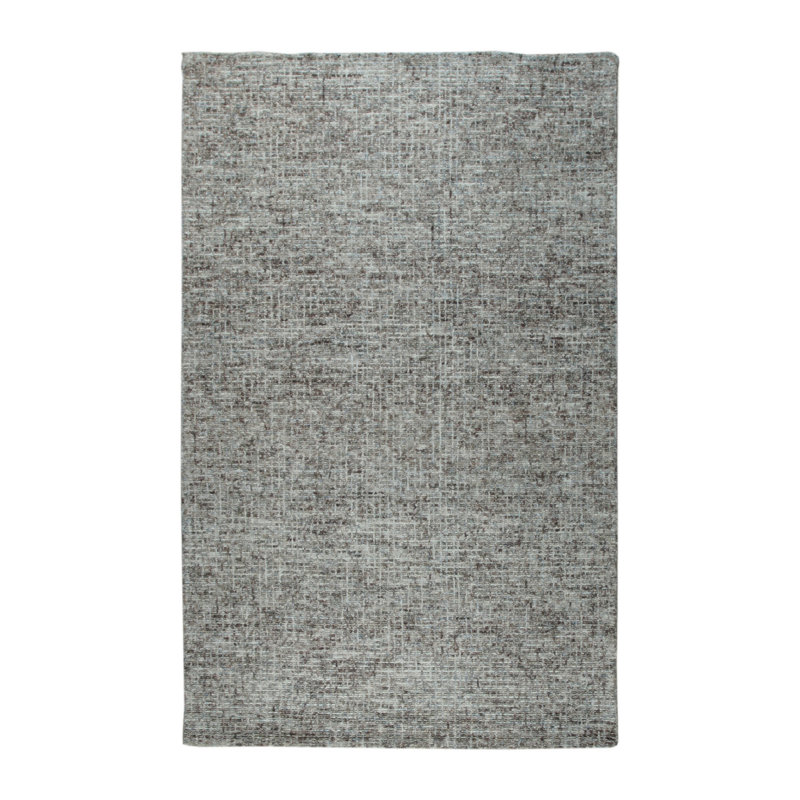 Tapis beige foncé / brun en laine touffeté à la main Deale