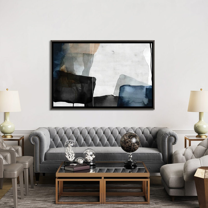 Shades Of The Deep - Wall Art Print - Framed Canvas, Gray