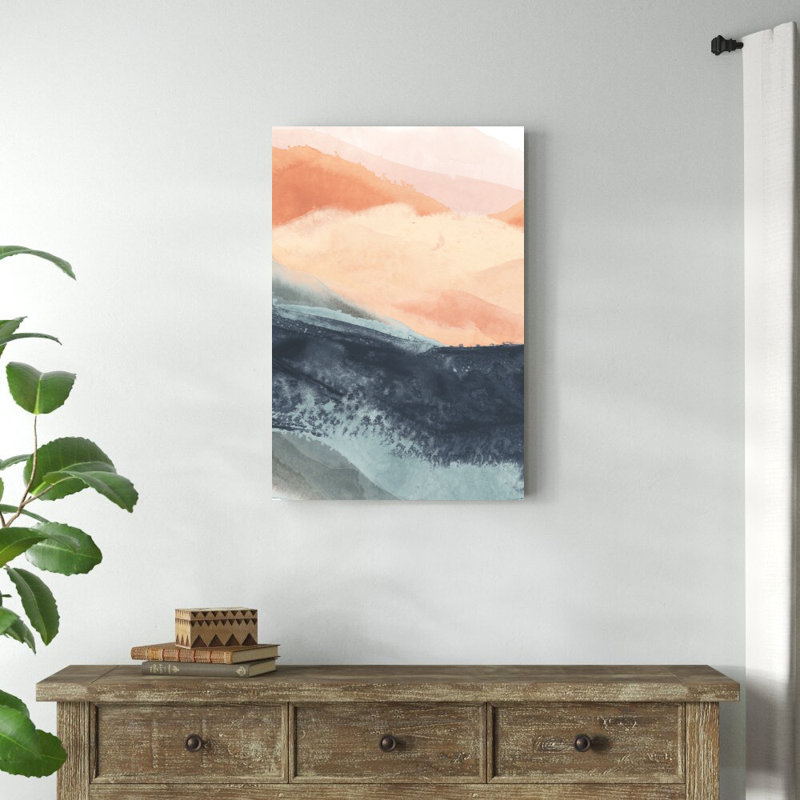 «Soft Waves II» par June Erica Vess - reproduction d'art sur toile tendue, H 36 po x l 24 po