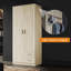180*50*77cm, Hanging and Storage Integrated Double Door Wardrobe-303352531