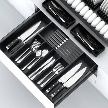 DrawerStore™ Gray Cutlery, Utensil & Gadget Organizer