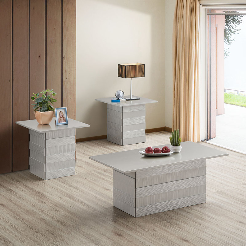 Table basse Tarah Madison, gris