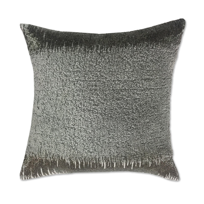 Cloud9 Design Mayaro Grey Velvet Pillow 22"x22"