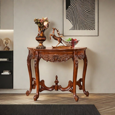 Retro Elegant Solid Wood Console Table