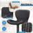 Bar Stools Set Of 4 Modern Swivel Bar Chairs, Counter Height Faux Leather Metal Barstools, Upholstered Island Chairs With Back And Footrest-1842588693