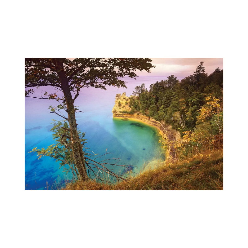 Castle Rock Overlooking Lake Superior, Pictured Rocks National Lakeshore, Michigan 1 Piece Wrapped Canvas Wall Art