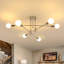 Modern 72cm 6-Light Sputnik Semi Flush Ceiling Light With Bulbs-505601568