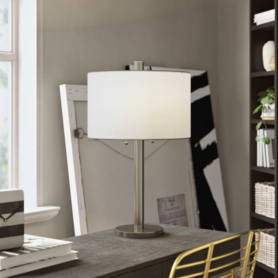 Lampe de table en acier brossé 28 po Kostya