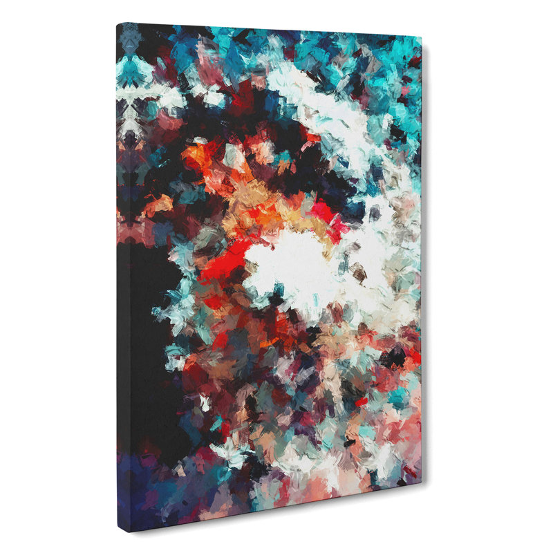 Passion of Flowers Abstract - Wall Art, 50cm H x 35cm W, Wrapped Canvas, No Matte