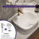 Los Flexi 24" x 17" Semi Recessed Bathroom Sink, White Rectangular Bathroom Drop-In Sink with Pop-Up Drain