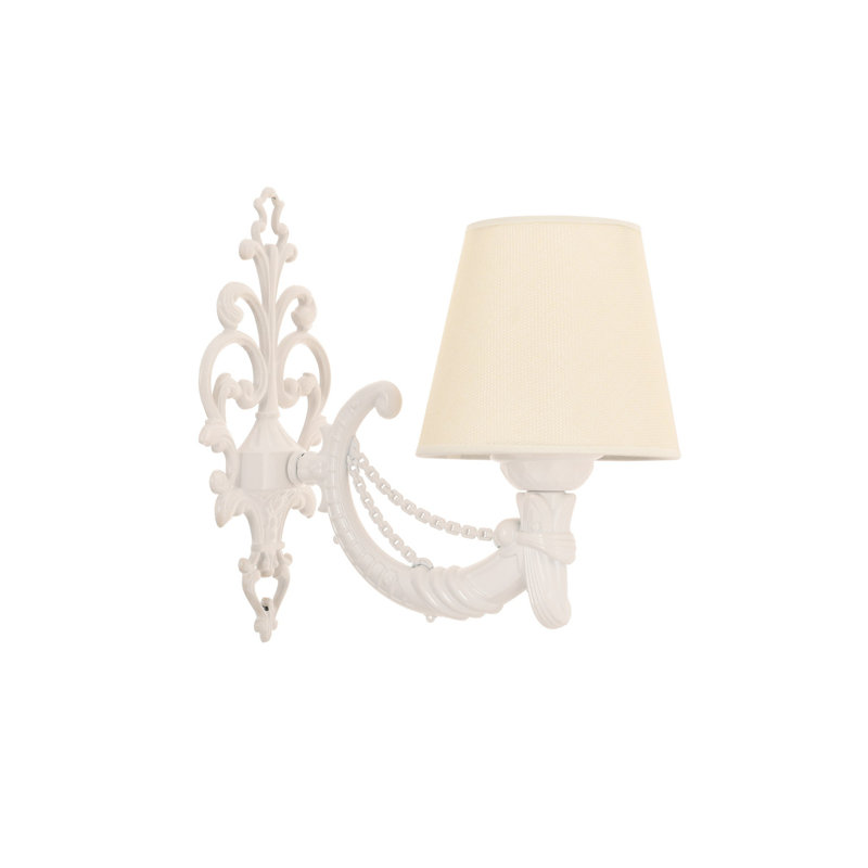 Stylish Wall Lamp with Metal Body, Cream & White, 9.8 x 3.9 x 10.2 inches | E27 Socket, Max 40W (Bulb Not Included) | IP20 Rated, Perfect for Living Room & Bedroom Decor | Modern Design & Easy Installation
