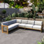 Ensemble de conversation de patio pour 6 personnes avec coussins Acacia