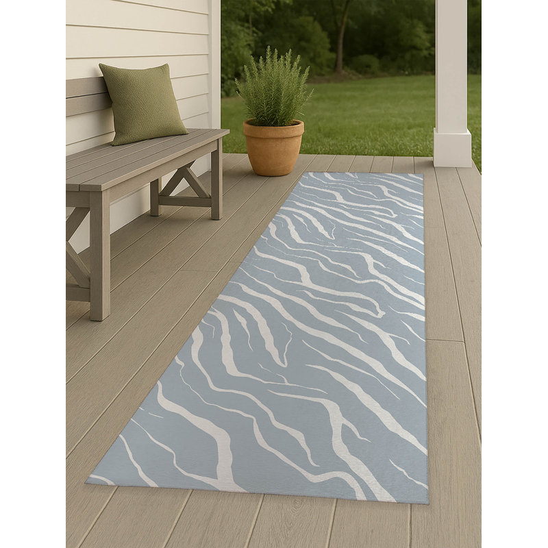 Lush Cracks Non-Slip Outdoor Rug, Runner 2'6" x 8'