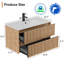 Ensemble de meuble-lavabo mural 36 "avec lavabo, robinet et bonde Amily-1703950492