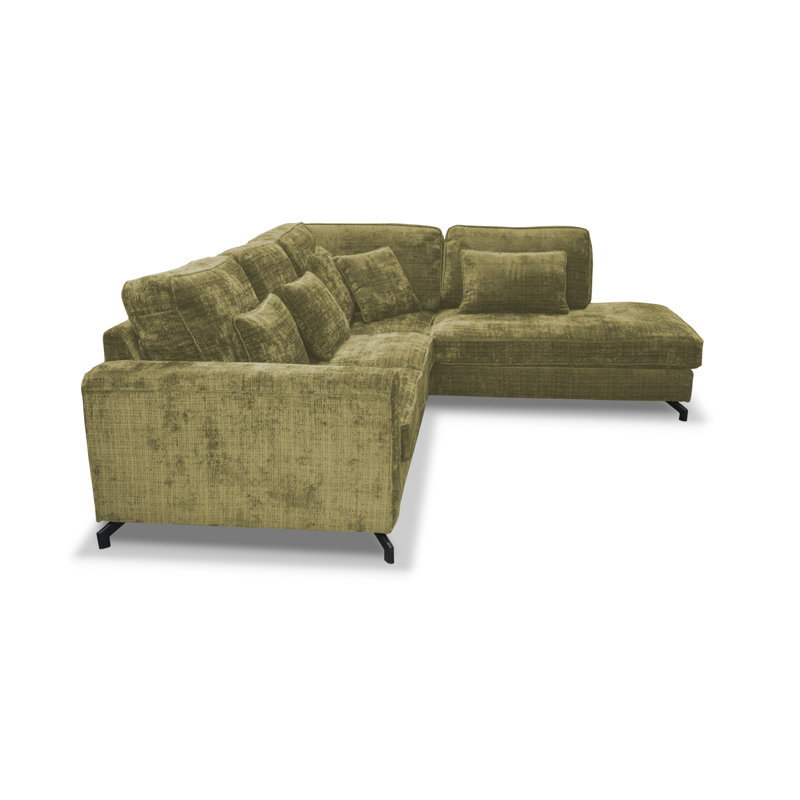 5 Seater Sofa & Chaise, Green