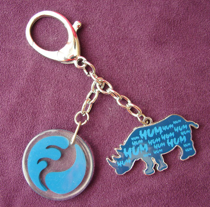 Porte-clés amulette Rhino
