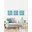 « sea life blue iii triptyque », ensemble de 3 reproductions d’art encadrées-29546523