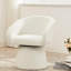 Chaise moderne en velours côtelé pivotant beige avec base stable pour une utilisation quotidienne dans le salon ou le bureau, mécanisme à profondeur lisse de 25 produits, bureau de lecture confortable, poids de 23,23 lb