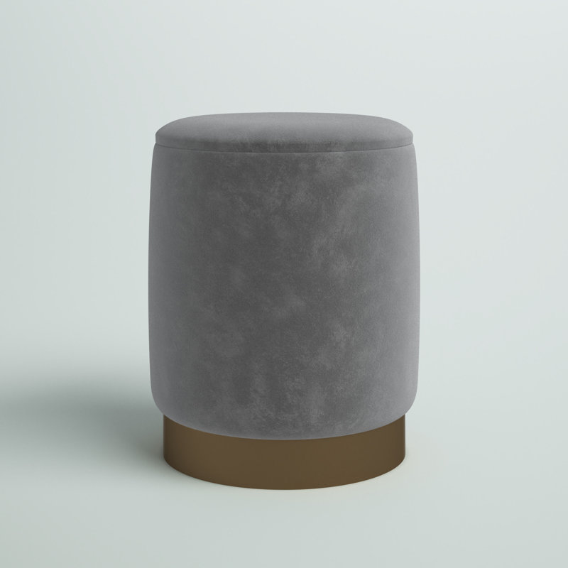 Aurora Upholstered Ottoman, Gray