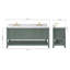 Magnolia Bath Vanity Oval Basin S073DCWOV-605271644