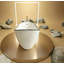 Baignoire sabot autoportante double en acrylique blanc brillant, 150 cm x 75 cm, avec rebord fin noir et fond plat 319BK