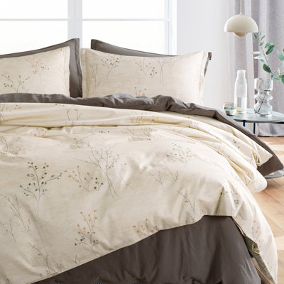 Cotton Sateen Floral Duvet Cover