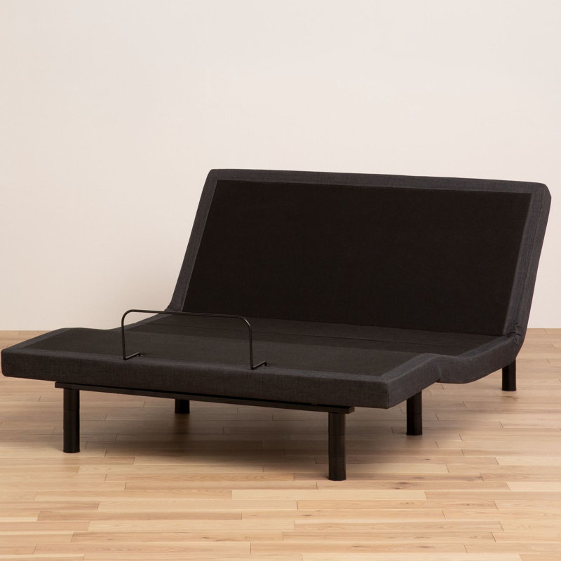 Charcoal Queen Adjustable Metal Frame Bed Base