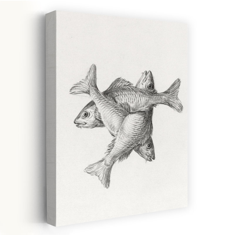 Trois poissons, art rétro classique rétro, H 48 po x l 32 po