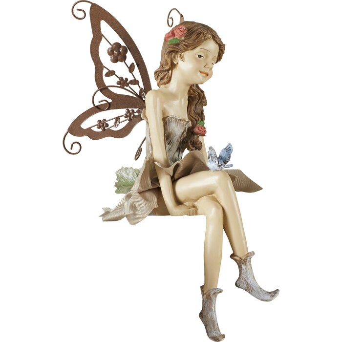 Design Toscano Fannie, the Fairy Sitting Statue & Reviews | Wayfair