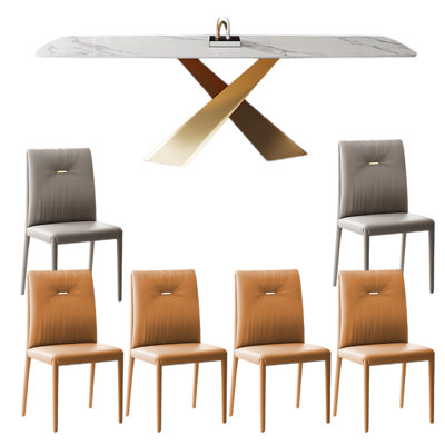 Italian style luxury rectangular dining table sets