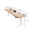A long solid wood height-adjustable office desk-861205686