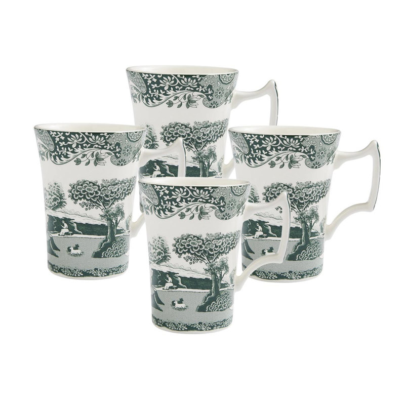 10 oz. Ensemble de 4 tasses de style chalet