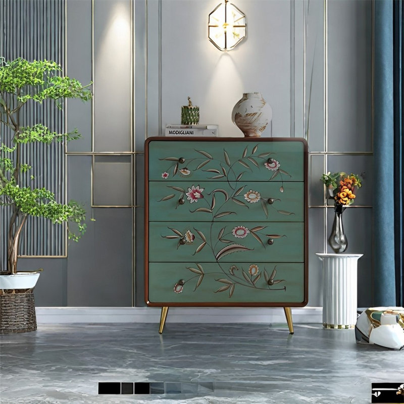 Armoire décorative peinte à la main