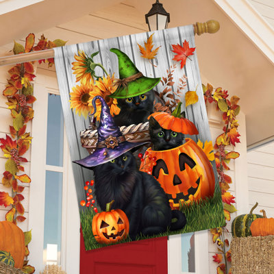 Drapeau d'Halloween pour chatons et valets
