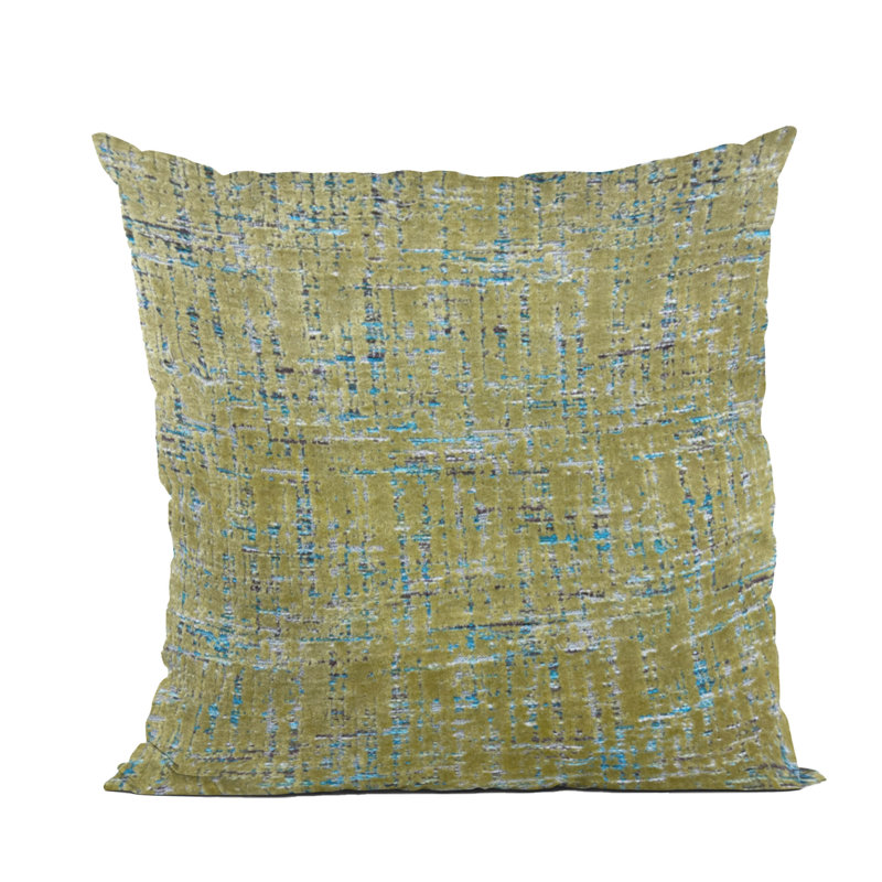 Coussin Plutus Luxe Aurora, Bleu / Vert, H 12 po x l 20 po, Forme rectangulaire