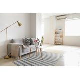 Contemporary Gray Handmade Wool Rug